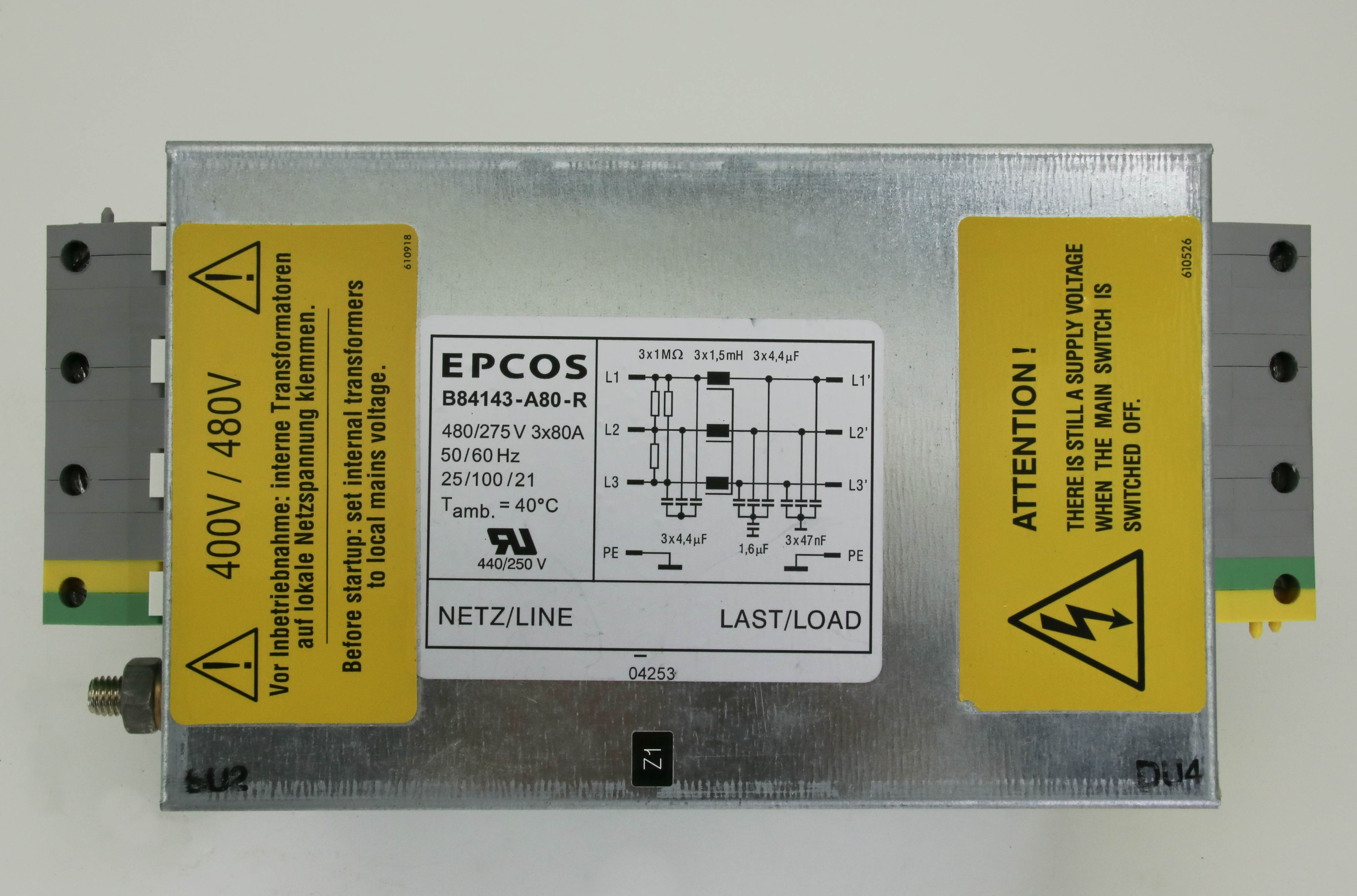 11037 Epcos Power Line Filter 480275v B84143 A80 R J316gallery